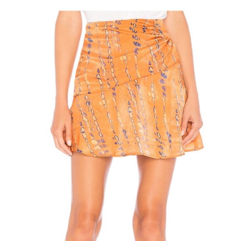 House of Harlow 1960 X REVOLVE Sheila Skirt Tie Dye Multi Print Mini Skirt sz M - Picture 2 of 10